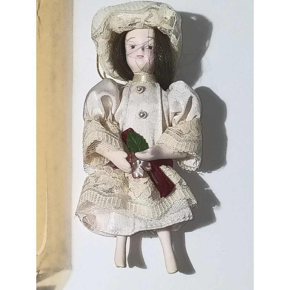 Kurt Adler Vintage Victorian Girl In White Dress Ornament